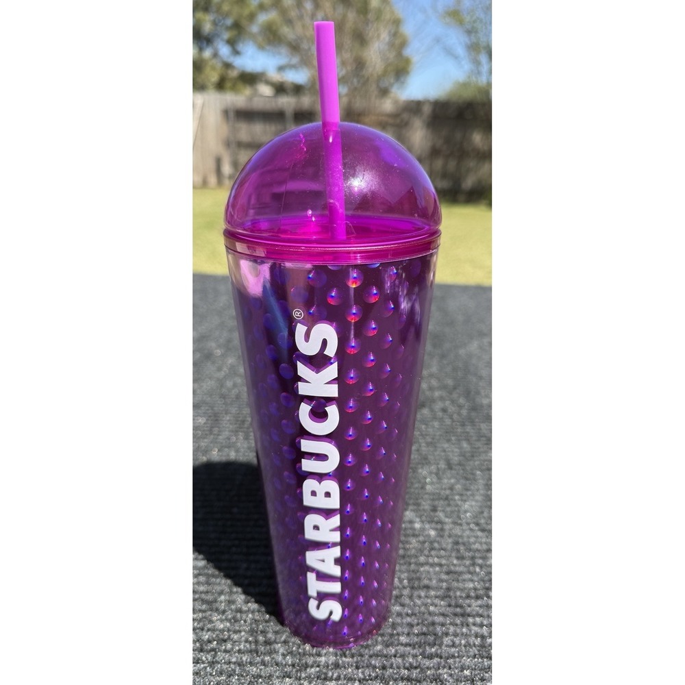 Starbucks Summer 2024 Purple Holographic Dots Dome Lid Venti Cold Cup Tumbler